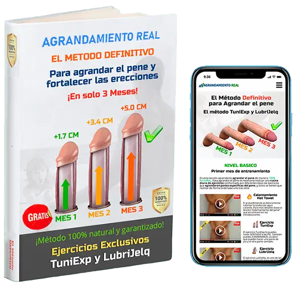 Portada del ebook Guía Maestra de Tres Pasos para el agrandamiento de pene natural de Agrandamiento Real