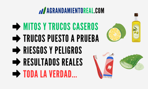 Mitos y trucos caseros populares de internet para el tamaño masculino.